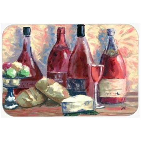Wine & Cheese by David Smith Glass Large Cutting Board