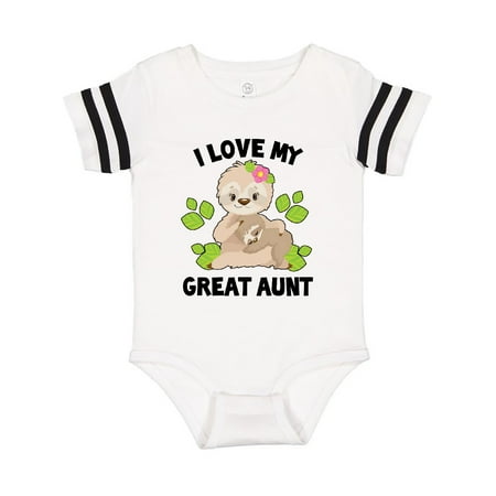 Inktastic Cute Sloth I Love My Great Aunt with Green Leaves Gift Baby Boy or Baby Girl Bodysuit
Inktastic Cute Sloth I Love My Great Aunt with Green Leaves Gift Baby Boy or Baby Girl Bodysuit