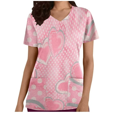 Valentine s Day Scrub Tops for Women Cute Love Graphic Print Regular Loose Short Sleeve Shirt Fashion V Neck Going Out Pullover Sweatshirt
Valentine s Day Scrub Tops for Women Cute Love Graphic Print Regular Loose Short Sleeve Shirt Fashion V Neck Going Out Pullover Sweatshirt