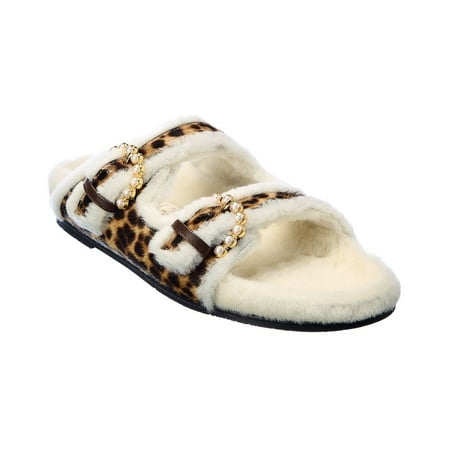 Stuart Weitzman Female Piper Chill Haircalf Sandal 5.5 Adult White