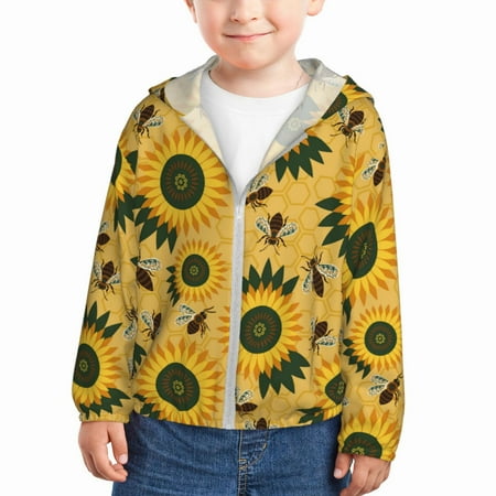 Zeuib Bees and Sunflowers Print Girls & Boys Sun Protection Hoodie with UPF 50+ Children’s Quick-Dry Jacket Perfect for Outdoor Activities-5 Years
Zeuib Bees and Sunflowers Print Girls & Boys Sun Protection Hoodie with UPF 50+ Children’s Quick-Dry Jacket Perfect for Outdoor Activities-5 Years