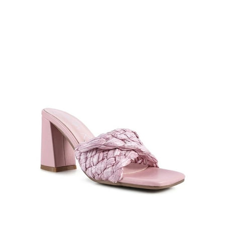POUT PRO BRAIDED RAFFIA BLOCK SANDAL