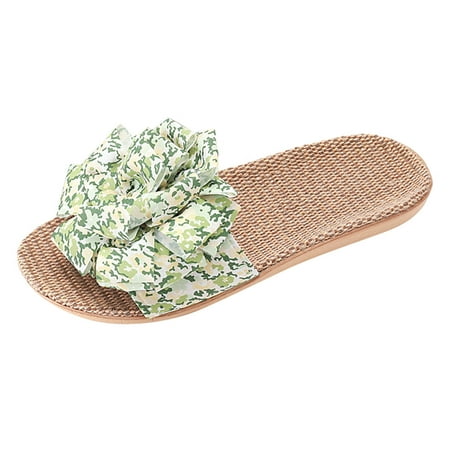 Womens Sandals Slippers for Women Female Flower Decoration Upper Slippers Bohemia Linen Slippers Flip Flops Beach Shoes Flax Sandals Women S Sandals Flax Green 35-36
Womens Sandals Slippers for Women Female Flower Decoration Upper Slippers Bohemia Linen Slippers Flip Flops Beach Shoes Flax Sandals Women S Sandals Flax Green 35-36