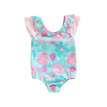 Frobukio Toddler Baby Girls Swimsuits Ruffle Trim Floral Flying Sleeves Jumpsuit Swimwear Beachwear Bathing Suits Blue 18-24 Months
Frobukio Toddler Baby Girls Swimsuits Ruffle Trim Floral Flying Sleeves Jumpsuit Swimwear Beachwear Bathing Suits Blue 18-24 Months