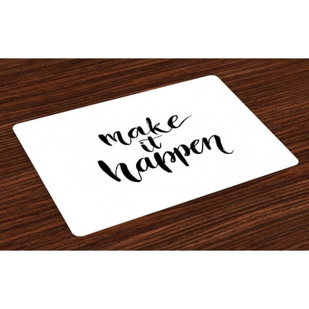 Motivational Placemats Set of 4 Calligraphy Art for Achievement and Determination Inspirational Life Message Washable Fabric Place Mats for Dining Room Kitchen Table Decor Black White by Ambesonne
Motivational Placemats Set of 4 Calligraphy Art for Achievement and Determination Inspirational Life Message Washable Fabric Place Mats for Dining Room Kitchen Table Decor Black White by Ambesonne