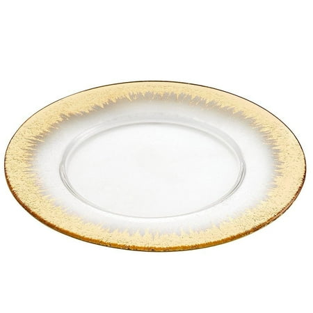 IVV GLASS: Orizzonte Charger Clear Gold