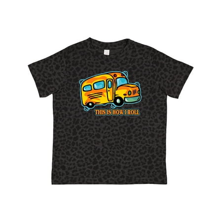 Inktastic How I Roll School Bus Gift Toddler Boy or Toddler Girl T-Shirt