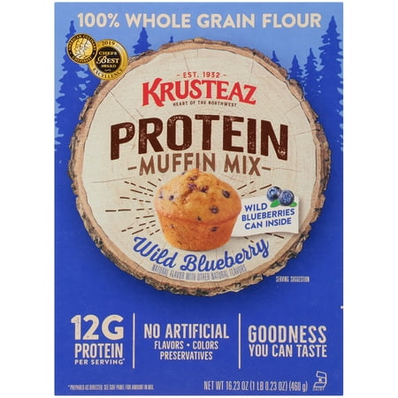 Krusteaz Protein Blueberry Muffin Mix, 16.23 Ounce