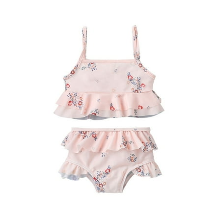 Esho Toddler Girls Ruffled Swimsuit Kids Floral Two-Piece Bathing Suit Crop Top + Bikini Set 1-6T
Esho Toddler Girls Ruffled Swimsuit Kids Floral Two-Piece Bathing Suit Crop Top + Bikini Set 1-6T