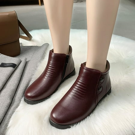 TALKVE Fashion Women Keep Warm Plush Winter Snow Boots Flat Slip On Short Boots Round Toe Shoes
TALKVE Fashion Women Keep Warm Plush Winter Snow Boots Flat Slip On Short Boots Round Toe Shoes