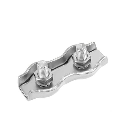 3 Pcs 304 Stainless Steel Duplex Wire Rope Clip Cable Clamp For 2mm-3mm