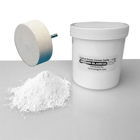 Optical Grade High Purity Cerium Oxide Polishing Compound - 1 Lb and 3 Felt Polishing Wheel Kit
Optical Grade High Purity Cerium Oxide Polishing Compound - 1 Lb and 3 Felt Polishing Wheel Kit