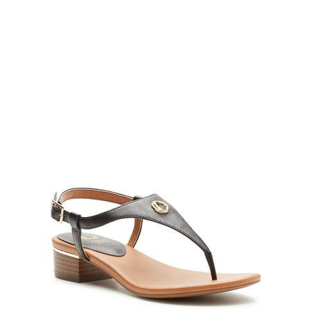 Chaps Women s Morgan Heeled Thong Ankle Strap Sandals