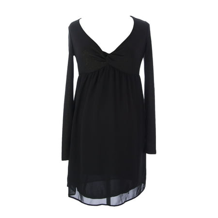 JULES & JIM Maternity Women s Mini Dress Medium Black/Gold