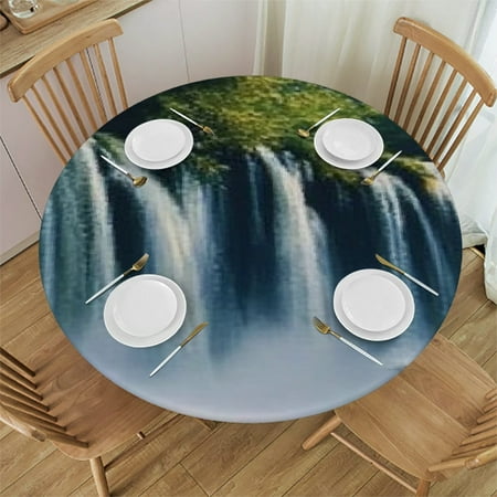 Sheronv Waterfall Trees Rocks Round Tablecloth Stain-Resistant Washable Indoor Outdoor Use Full Width Single-Sided Printing 31 -35 
Sheronv Waterfall Trees Rocks Round Tablecloth Stain-Resistant Washable Indoor Outdoor Use Full Width Single-Sided Printing 31 -35