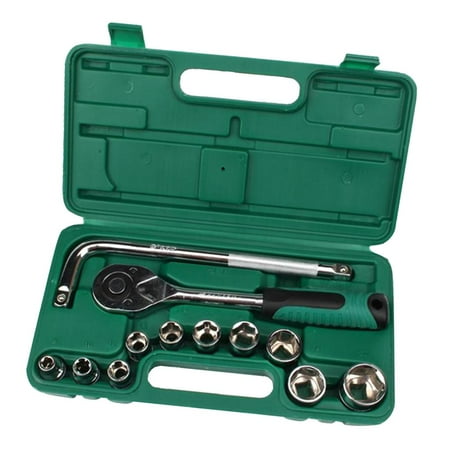 13Pcs 1/2in Wrench Socket Set Drive Ratchet Wrench Spanner for Motor