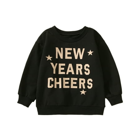 Toddler Baby New Years Outfit Girl Boy Crewneck Sweatshirt Letter Print Long Sleeve Sweater Shirt Fall Clothes
Toddler Baby New Years Outfit Girl Boy Crewneck Sweatshirt Letter Print Long Sleeve Sweater Shirt Fall Clothes