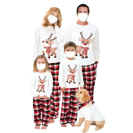 Christmas Family Matching Pajamas Set Adult Kids Baby Deer Printed Tops+Plaid Pants Holiday Loungewear Sleepwear Set
Christmas Family Matching Pajamas Set Adult Kids Baby Deer Printed Tops+Plaid Pants Holiday Loungewear Sleepwear Set
