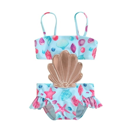 CenturyX Newborn Baby Girls Summer Swimwear Printing Spaghetti Strap Sleeveless Shell Swimsuit Bathing Suit 6-12 Months
CenturyX Newborn Baby Girls Summer Swimwear Printing Spaghetti Strap Sleeveless Shell Swimsuit Bathing Suit 6-12 Months