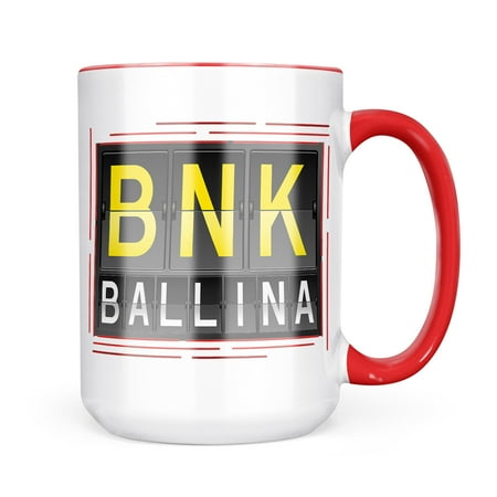 Neonblond BNK Airport Code for Ballina Mug gift for Coffee Tea lovers