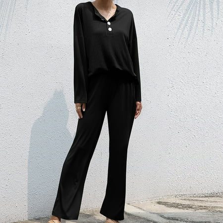 Binmer Women Pajama Suit Long Sleeve Sports Tops Set Elastic Waist Long Pants Pajamas Sets
Binmer Women Pajama Suit Long Sleeve Sports Tops Set Elastic Waist Long Pants Pajamas Sets