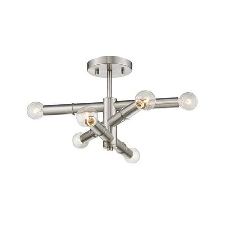 CFC Lighting Satin Nickel Modern 6 Light Semi Flush Sputnik Ceiling Light
CFC Lighting Satin Nickel Modern 6 Light Semi Flush Sputnik Ceiling Light