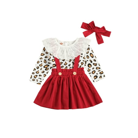 Canrulo 3Pcs Toddler Baby Girls Leopard Print Lace Crew Neck Romper Suspender Skirt Headband Set Red 9-15 Months
Canrulo 3Pcs Toddler Baby Girls Leopard Print Lace Crew Neck Romper Suspender Skirt Headband Set Red 9-15 Months