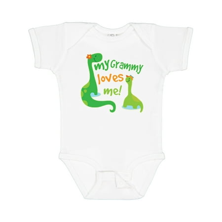 Inktastic My Grammy Loves Me Grandson Gift Baby Boy Bodysuit