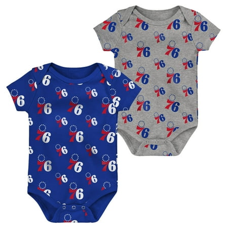 Newborn & Infant Royal/Gray Philadelphia 76ers Two-Pack Double Up Bodysuit Set
Newborn & Infant Royal/Gray Philadelphia 76ers Two-Pack Double Up Bodysuit Set