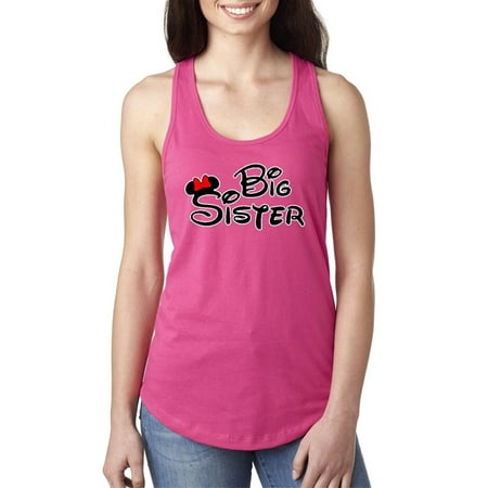 Cartoon Boy Big Sister Women's Racerback Tank Top