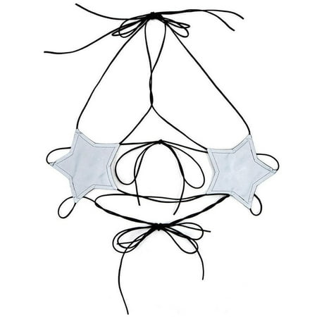 Douhoow Women Punk Bra Leather Star Crop Top Simple Hanging Neck Tank Casual Underwear
Douhoow Women Punk Bra Leather Star Crop Top Simple Hanging Neck Tank Casual Underwear