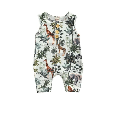 Canrulo Newborn Unisex Baby Girl Boy Sleeveless Jumpsuit Casual Animal Print Long Pants Romper Summer Clothes Green 18-24 Months
Canrulo Newborn Unisex Baby Girl Boy Sleeveless Jumpsuit Casual Animal Print Long Pants Romper Summer Clothes Green 18-24 Months