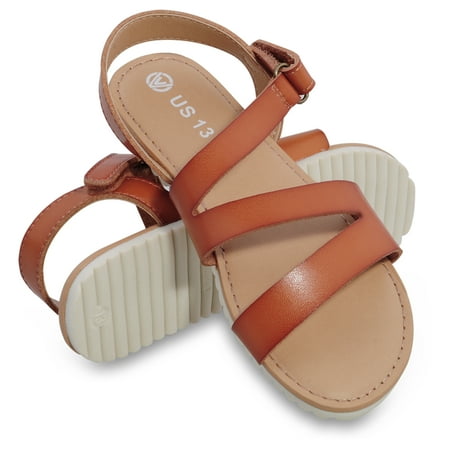 NCCB Girls Flat Sandals Open Toe Sandal with Adjustable Strap Summer Flat Shoes Brown 1
NCCB Girls Flat Sandals Open Toe Sandal with Adjustable Strap Summer Flat Shoes Brown 1