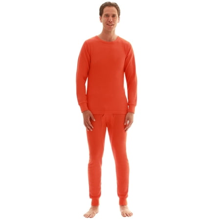 At The Buzzer Thermal Underwear Set for Men 95962-Red-XXL (Orange Medium)