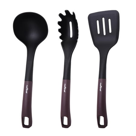Kitchen Cooking Utensils Set - Nylon Cooking Utensils Set Includes Soup Ladle Pasta Fork and Spatula Works with Models: NCCW14SBR & NCCW20SBR - NutriChef NCCW14SBRUTENS
Kitchen Cooking Utensils Set - Nylon Cooking Utensils Set Includes Soup Ladle Pasta Fork and Spatula Works with Models: NCCW14SBR & NCCW20SBR - NutriChef NCCW14SBRUTENS
