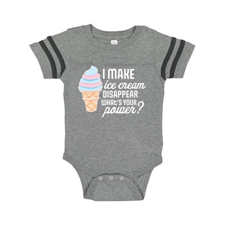 Inktastic I Make Ice Cream Disappear What s Your Power Gift Baby Boy or Baby Girl Bodysuit
Inktastic I Make Ice Cream Disappear What s Your Power Gift Baby Boy or Baby Girl Bodysuit