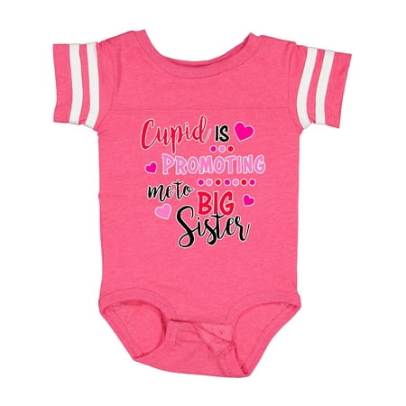 Inktastic Cupid is Promoting Me to Big Sister Gift Baby Girl Bodysuit