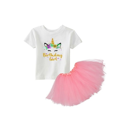 Awkward Styles Birthday Girl Shirt Unicorn Tutu Skirt Set Baby Girl s B-day Party Ballet Dress
Awkward Styles Birthday Girl Shirt Unicorn Tutu Skirt Set Baby Girl s B-day Party Ballet Dress