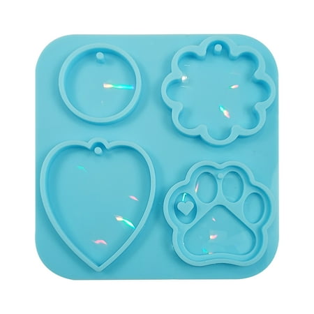 Light and Shadow Keychain Silicone Mold with Hole Keyring Pendant Handmade Mold