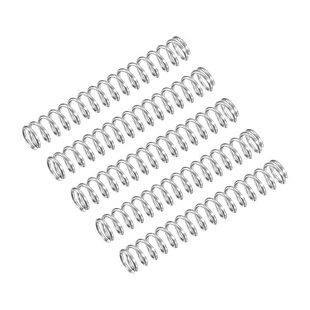 Compression Spring 5 Pack 304 Stainless Steel 6mm OD 0.8mm Wire 40mm Length