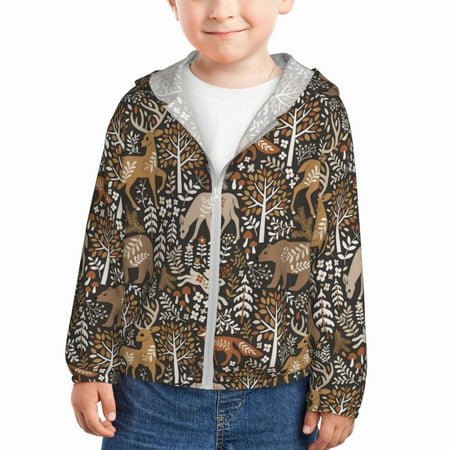 Rash Guard for Boys Girls - Moose fox bear leaf tree Lightweight Long Sleeve Sun Protection Jacket Hooded Cooling Swim Shirt with Zipper for Toddler Kids Children
Rash Guard for Boys Girls - Moose fox bear leaf tree Lightweight Long Sleeve Sun Protection Jacket Hooded Cooling Swim Shirt with Zipper for Toddler Kids Children