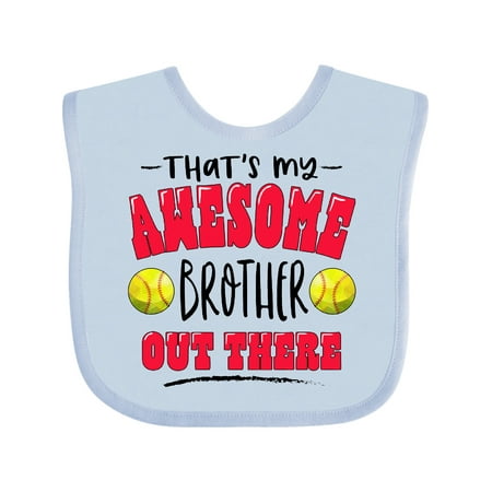 Inktastic That s My Awesome Brother Out There with Softballs Gift Baby Boy or Baby Girl Bib
Inktastic That s My Awesome Brother Out There with Softballs Gift Baby Boy or Baby Girl Bib