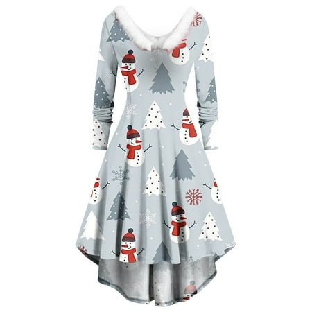 Lilgiuy Women Long Sleeve Christmas Printed Furry V-Neck Draw Back Swing Party Dress Sales Online
Lilgiuy Women Long Sleeve Christmas Printed Furry V-Neck Draw Back Swing Party Dress Sales Online