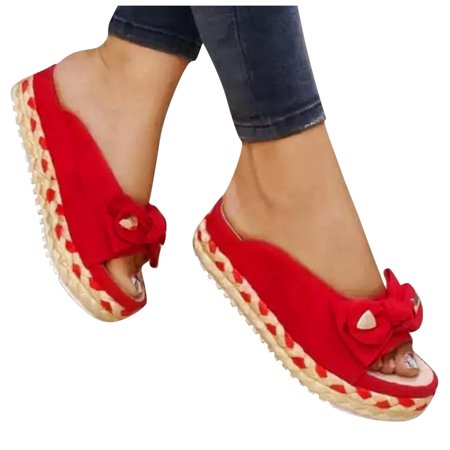 Aayomet Beach Sandals for Women Sandals Flat Women s Weave Breathable Summer Toe Shoes Bow Open Beach Slip-On Women s sandals Red 9.5
Aayomet Beach Sandals for Women Sandals Flat Women s Weave Breathable Summer Toe Shoes Bow Open Beach Slip-On Women s sandals Red 9.5