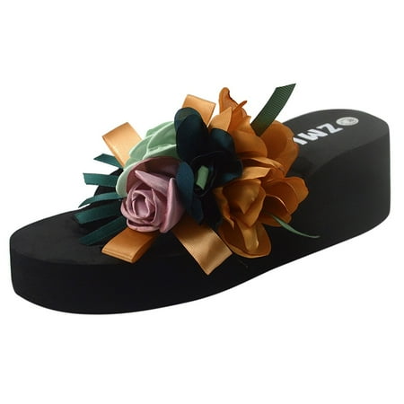Slippers For Women Women Flowers Beach Breathable Sandals Home Slipper Flip-Flops Wedges Shoes Womens Slippers Cloth Yellow 36
Slippers For Women Women Flowers Beach Breathable Sandals Home Slipper Flip-Flops Wedges Shoes Womens Slippers Cloth Yellow 36