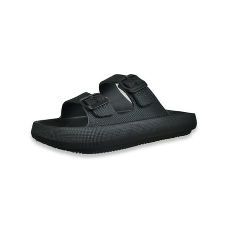 Adrienne Vittadini Girls Slide Sandals - black 12 toddler
