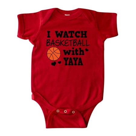 Inktastic I Watch Basketball with Yaya Gift Baby Boy Bodysuit