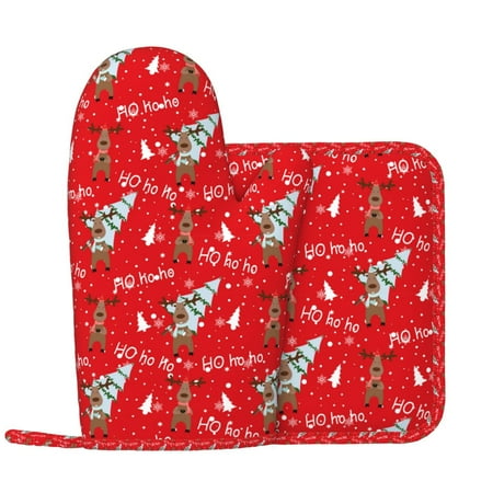 Christmas Deer 1 Oven Mitts and Pot Holders Sets Heat Resistant Silicone Oven Mitts Pot Holders for Kitchen Cooking Baking Non-Slip Oven Gloves Hot Pads Potholders
Christmas Deer 1 Oven Mitts and Pot Holders Sets Heat Resistant Silicone Oven Mitts Pot Holders for Kitchen Cooking Baking Non-Slip Oven Gloves Hot Pads Potholders
