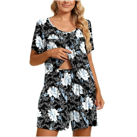 Women’s Summer 2 Piece Outfits Casual Crew Neck Pleated Short Sleeve Tops High Waist Shorts Pajamas Sets Sleepwear Ladies Clothes
Women’s Summer 2 Piece Outfits Casual Crew Neck Pleated Short Sleeve Tops High Waist Shorts Pajamas Sets Sleepwear Ladies Clothes