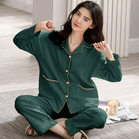 PIKADINGNIS Women Sleepwear Suit Spring Autumn Womens Full Cotton Long Sleeve Pajamas Set Loose Adult Mother Sleepwear Set Soft Home Cloth
PIKADINGNIS Women Sleepwear Suit Spring Autumn Womens Full Cotton Long Sleeve Pajamas Set Loose Adult Mother Sleepwear Set Soft Home Cloth